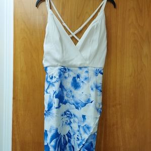 Cute floral spaghetti strap mini dress